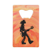 New York Boogie Nights Guitar Sinaasappel Kredietkaart Flessenopener (Achterkant)