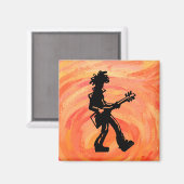 New York Boogie Nights Guitar Sinaasappel Magneet (Voorkant / Achterkant)