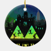 New York Boogie Nights Keramisch Ornament (Achterkant)