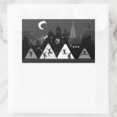 New York Boogie Nights Rechthoekige Sticker (Tas)