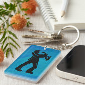 New York Boogie Nights Saxophone Blue Sleutelhanger (Voorkant Rechts)