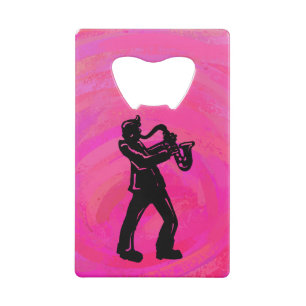 New York Boogie Nights Saxophone Hot Pink Kredietkaart Flessenopener