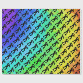 New York Boogie Nights Saxophone Rainbow Cadeaupapier (Vlak)