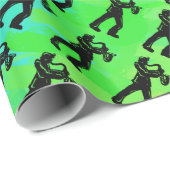 New York Boogie Nights Saxophone Rainbow Cadeaupapier (Rol Hoek)