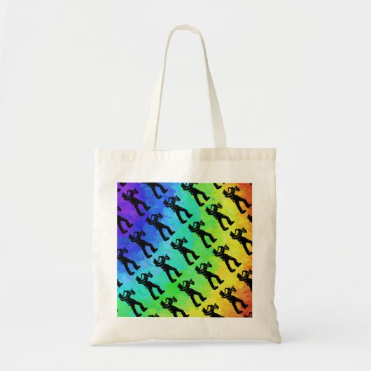 New York Boogie Nights Saxophone Rainbow Tote Bag (Voorkant)