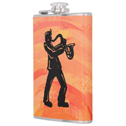 New York Boogie Nights Saxophone Sinaasappel Heupfles (Links)