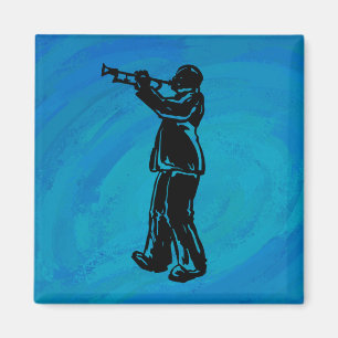 New York Boogie Nights Trumpet Blue Magneet