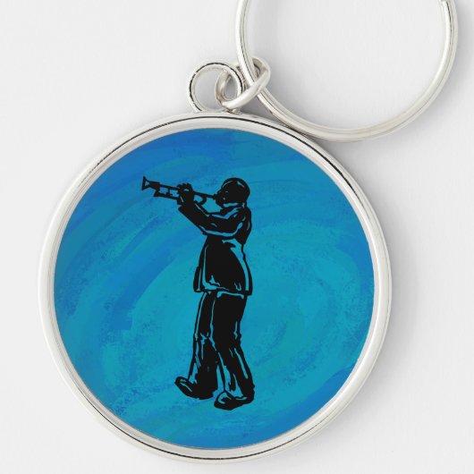 New York Boogie Nights Trumpet Blue Sleutelhanger (Voorkant)