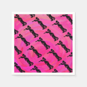 New York Boogie Nights Trumpet Hot roze Servetten