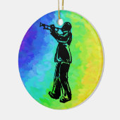 New York Boogie Nights Trumpet Rainbow Keramisch Ornament (Links)