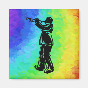New York Boogie Nights Trumpet Rainbow Magneet