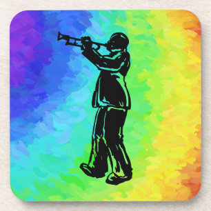 New York Boogie Nights Trumpet Rainbow Onderzetter