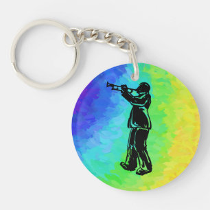 New York Boogie Nights Trumpet Rainbow Sleutelhanger