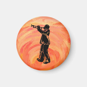 New York Boogie Nights Trumpet Sinaasappel Magneet