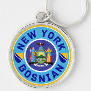 New York Bosnian American Keyring Sleutelhanger