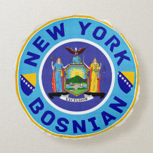 New York Bosnian American Rond Kussen
