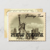  New York Briefkaart (Voorkant / Achterkant)