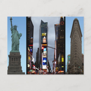New York Briefkaart New York Landmark Souvenir Car