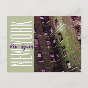 New York-Brooklyn appartementenblok Briefkaart