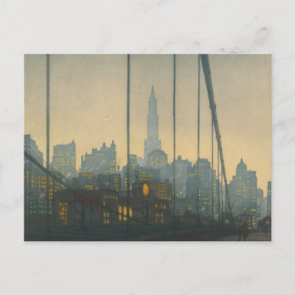 New York - Brooklyn Bridge (1972) - Tavik Briefkaart