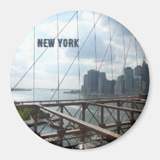 New York, Brooklyn Bridge Cust. Magnet de texte