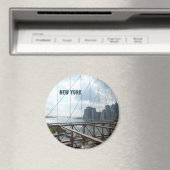 New York, Brooklyn Bridge Cust. tekstmagneet Magneet (Insitu (Vaatwasser))