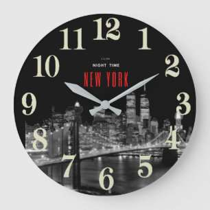 New York Brooklyn Bridge Large Clock Grote Klok