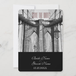  New York Brooklyn Bridge Save The Date