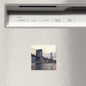 New York Brooklyn Bridge Sunset Magnet Magneet (Insitu (Vaatwasser))