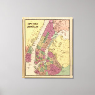 New York, Brooklyn Canvas Afdruk