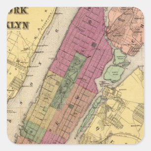 New York, Brooklyn Vierkante Sticker