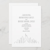 New York bruiloft Kaart (Voorkant / Achterkant)