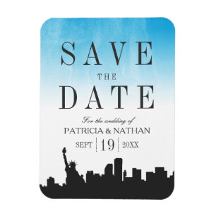 New York Bruiloft Save the Date Magneet