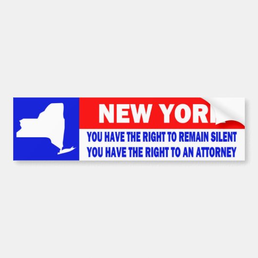 NEW YORK BUMPERSTICKER (Voorkant)