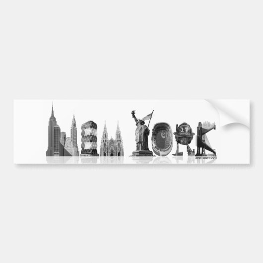 New York Bumpersticker (Voorkant)