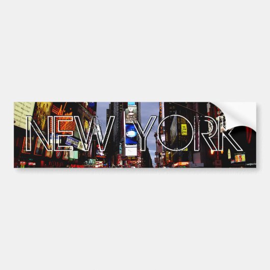 New York Bumpersticker Time Square Bumpersticker (Voorkant)