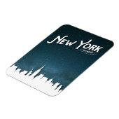 New York by night skyline - Flexible Photo Magnet (Côté Gauche)