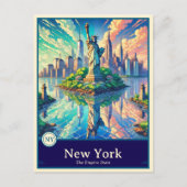 New York | Carte postale ombragée style Anime (Devant)