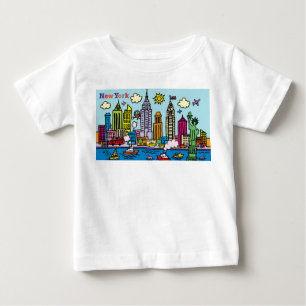 New York Cartoon Bezienswaardigheden Gebouwen
