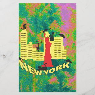 NEW YORK cat Briefpapier