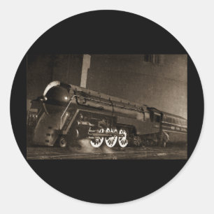New York Central  Art Deco Trein Ronde Sticker