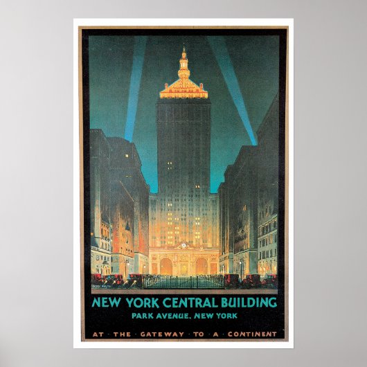  New York Central Building Travel AD Poster (Voorkant)