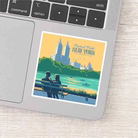 New York Central Park Bank Sticker (Detail)