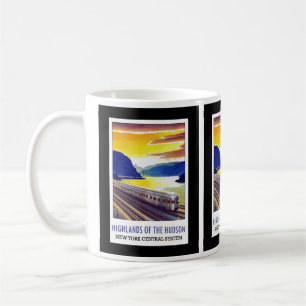 New York Central vintage reisposter ansichtkaart Koffiemok