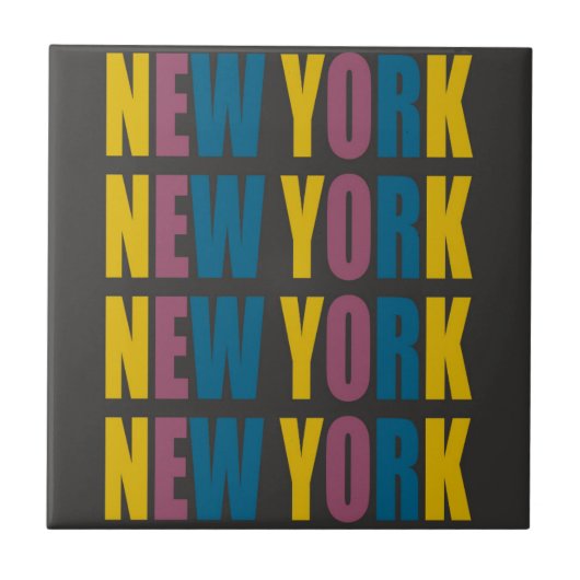 New York Ceramic Tile Tegeltje (Voorkant)