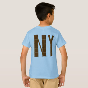NEW YORK CHOCOLAT t-shirt bleu ciel DOS