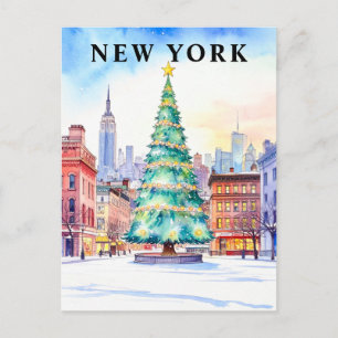 New York Christmas Tree Winterreizen Briefkaart