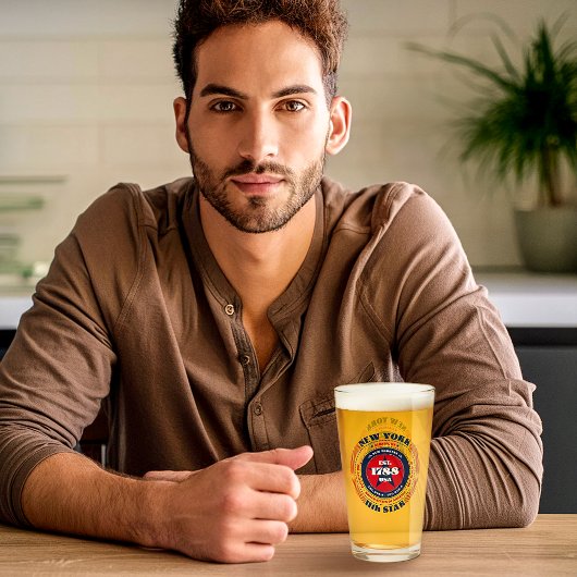 New York Circular Typography Design Glas