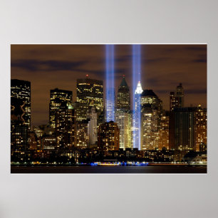 "New York City" 911 met Poster van Lichten