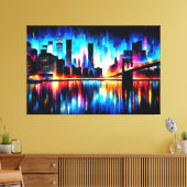 New York City Abstract 1103 Canvas Afdruk (Insitu (Woonkamer))